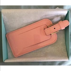 New- Tiffany & Co Pink Patent Leather Luggage Tag